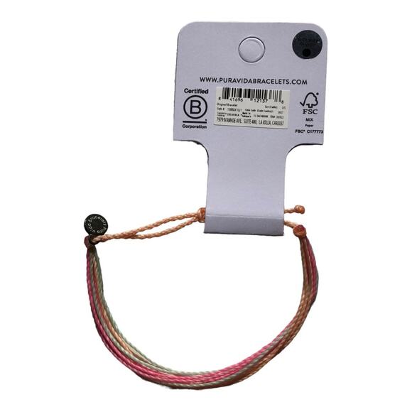 Two Pure Vida NWT Sunset And Original Pink Unique Handmade Waterproof Bracelets - Picture 5 of 10